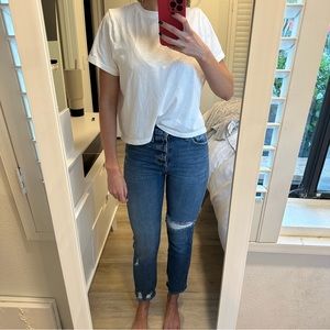 Alice + Olivia AO.LA Good High Rise Ankle Skinny Jeans Size 25
